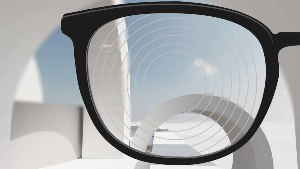 Une image montrant le point de vue avec des verres de gestion de la myopie de ZEISS.