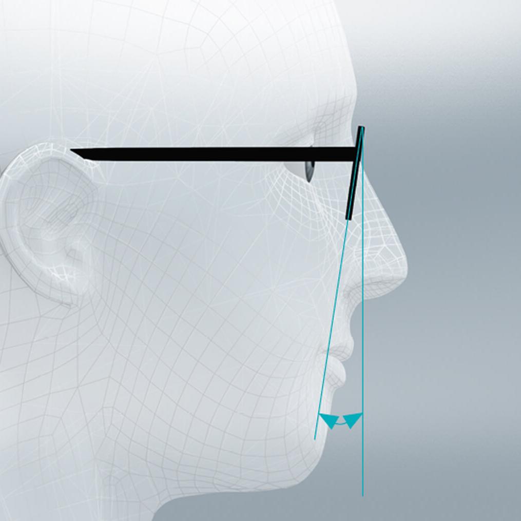 Standard-Brillenglasdesign - optimiert für ein Gesicht mit Standardwerten der Trageparameter