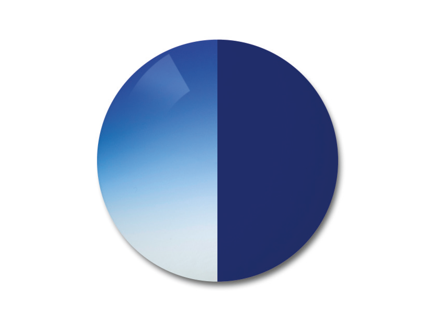 Illustration du verre photochromique ZEISS AdaptiveSun en couleur Bleu dégradé 
